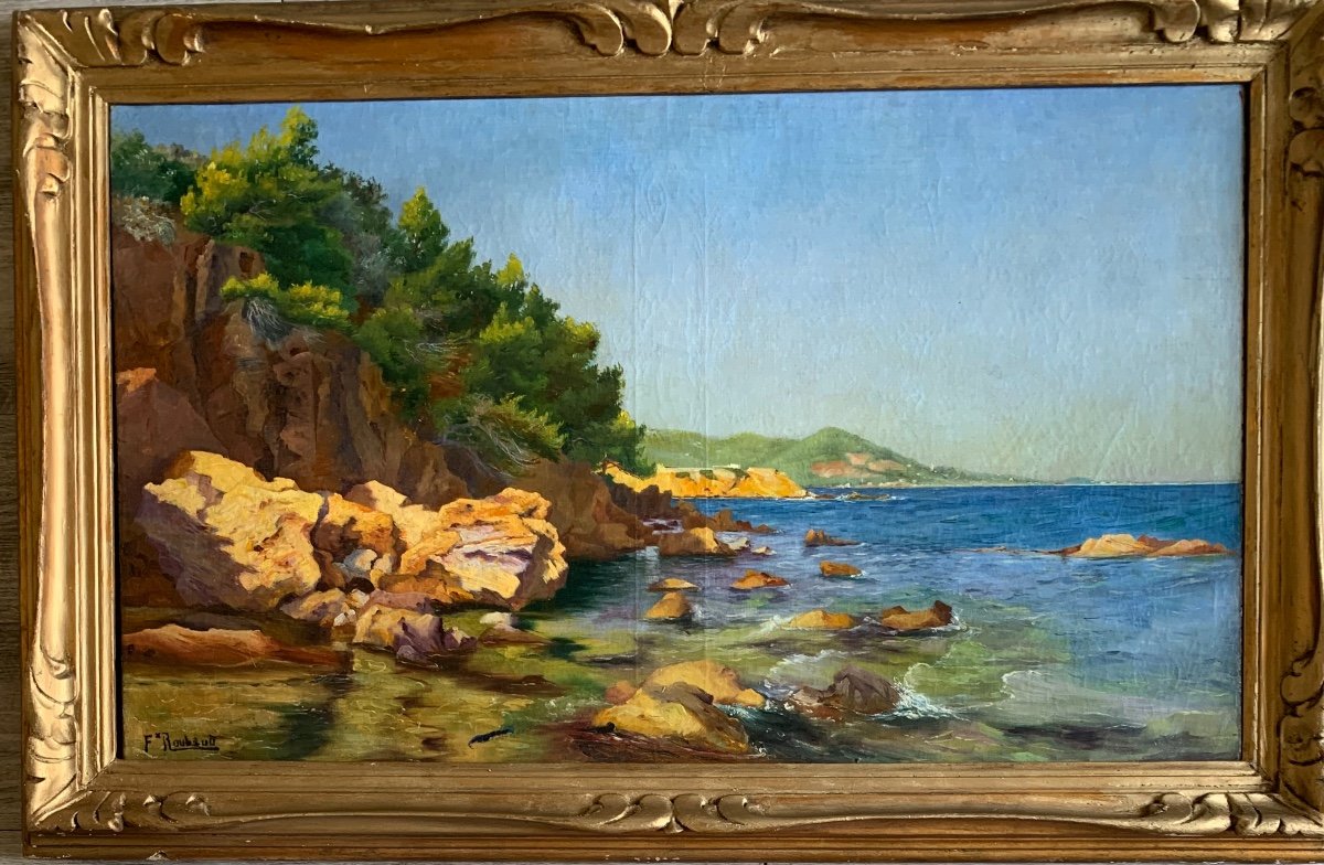 Large Canvas By Félix François Roubaud Seaside-photo-2